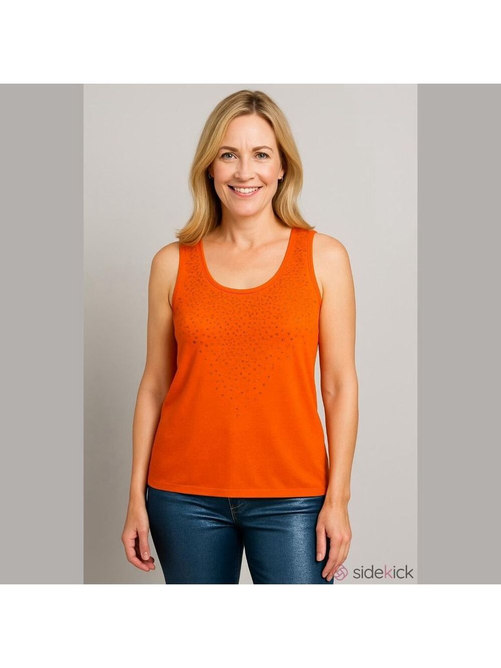 Calvin Klein Orange Women's Large Tank Top